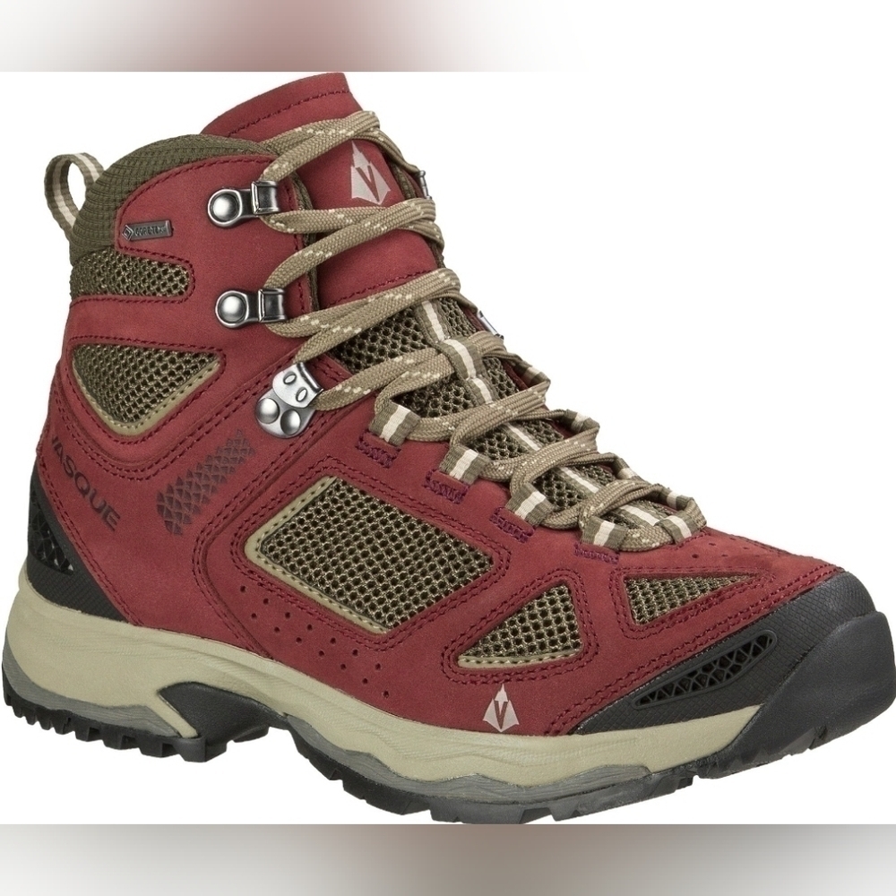 Vasque Breeze III Mid GTX Red Mahogany/Brown Olive Leather Hiking Boots‎ 8